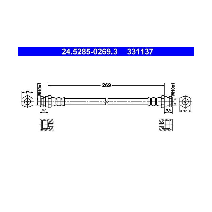 Stabdžių žarnelė ATE 24.5285-0269.3
