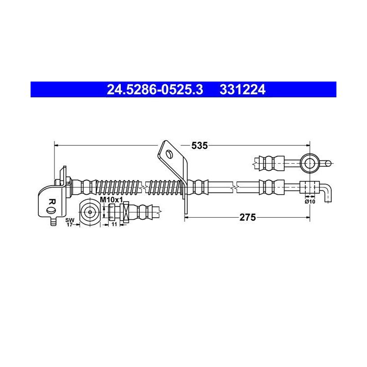 Stabdžių žarnelė ATE 24.5286-0525.3