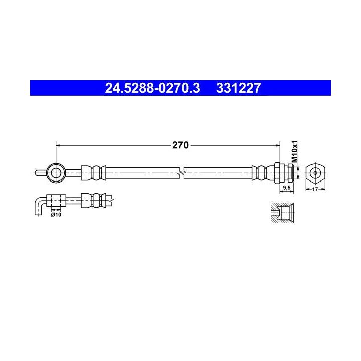 Stabdžių žarnelė ATE 24.5288-0270.3
