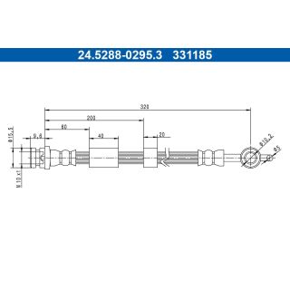 Stabdžių žarnelė ATE 24.5288-0295.3