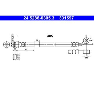 Stabdžių žarnelė ATE 24.5288-0305.3