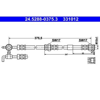 Stabdžių žarnelė ATE 24.5288-0375.3