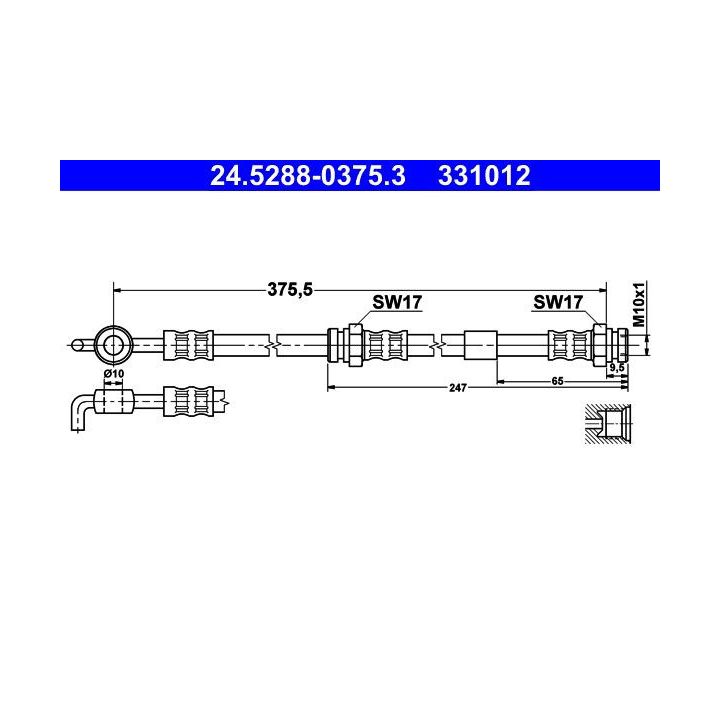 Stabdžių žarnelė ATE 24.5288-0375.3