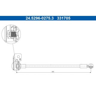 Stabdžių žarnelė ATE 24.5296-0275.3