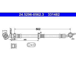 Stabdžių žarnelė ATE 24.5296-0562.3