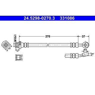 Stabdžių žarnelė ATE 24.5298-0270.3