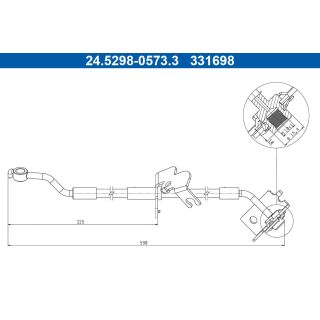 Stabdžių žarnelė ATE 24.5298-0573.3