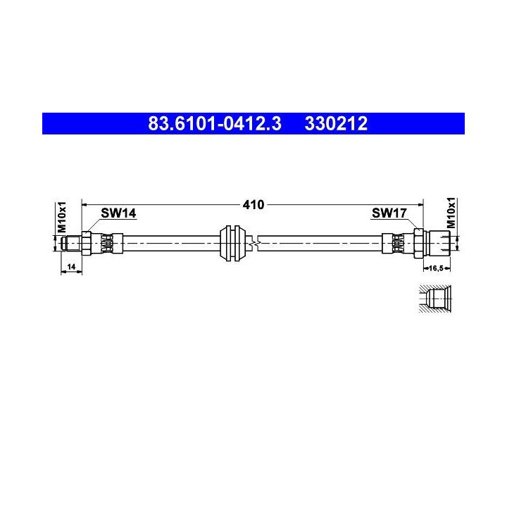 Stabdžių žarnelė ATE 83.6101-0412.3