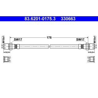 Stabdžių žarnelė ATE 83.6201-0175.3