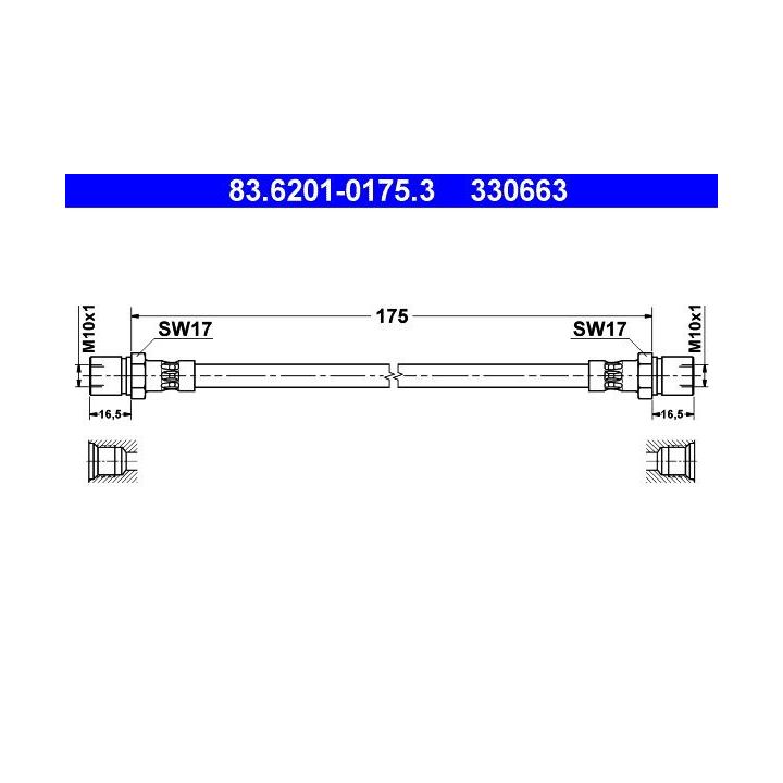 Stabdžių žarnelė ATE 83.6201-0175.3