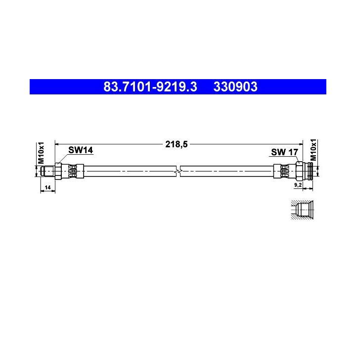 Stabdžių žarnelė ATE 83.7101-9219.3