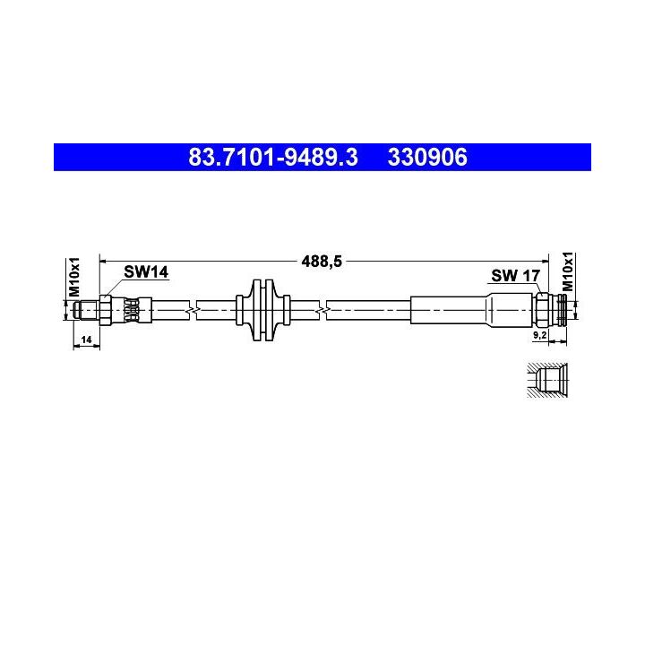 Stabdžių žarnelė ATE 83.7101-9489.3