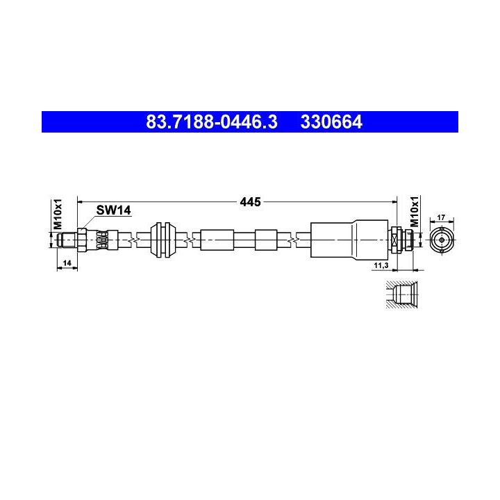 Stabdžių žarnelė ATE 83.7188-0446.3