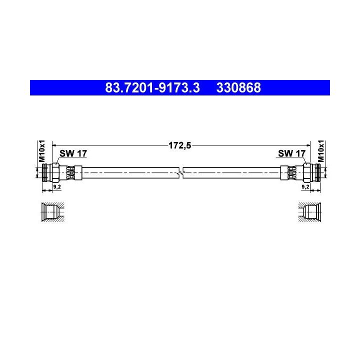 Stabdžių žarnelė ATE 83.7201-9173.3
