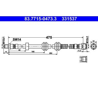 Stabdžių žarnelė ATE 83.7715-0473.3
