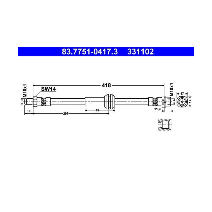 Stabdžių žarnelė ATE 83.7751-0417.3
