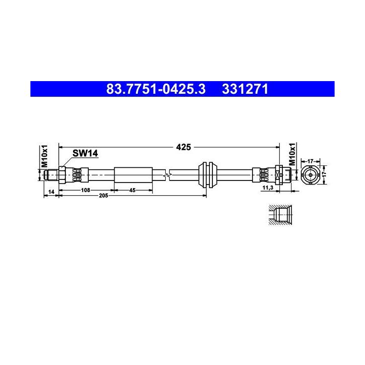 Stabdžių žarnelė ATE 83.7751-0425.3