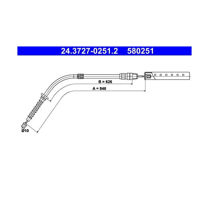 Trosas, stovėjimo stabdys ATE 24.3727-0251.2