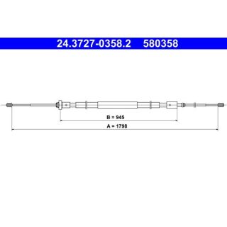 Trosas, stovėjimo stabdys ATE 24.3727-0358.2