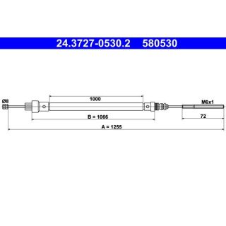 Trosas, stovėjimo stabdys ATE 24.3727-0530.2