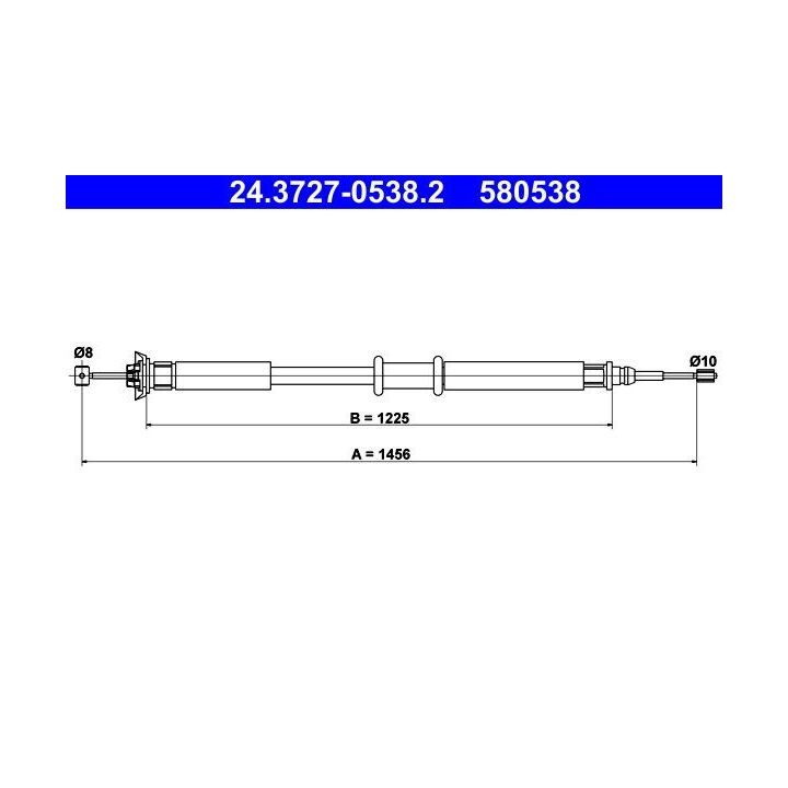 Trosas, stovėjimo stabdys ATE 24.3727-0538.2