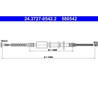 Trosas, stovėjimo stabdys ATE 24.3727-0542.2