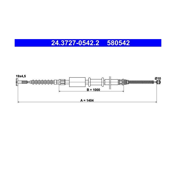 Trosas, stovėjimo stabdys ATE 24.3727-0542.2