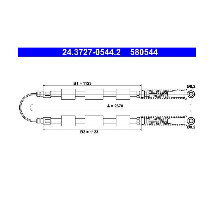 Trosas, stovėjimo stabdys ATE 24.3727-0544.2