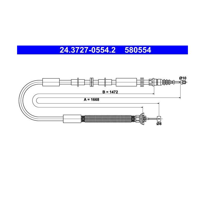 Trosas, stovėjimo stabdys ATE 24.3727-0554.2