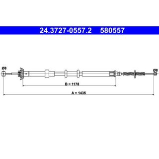 Trosas, stovėjimo stabdys ATE 24.3727-0557.2