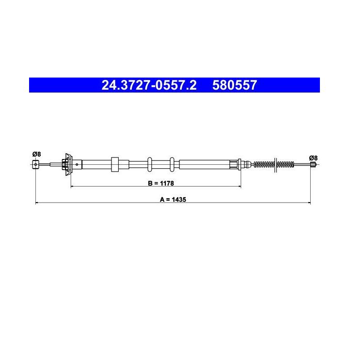 Trosas, stovėjimo stabdys ATE 24.3727-0557.2