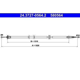 Trosas, stovėjimo stabdys ATE 24.3727-0564.2