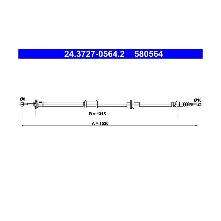 Trosas, stovėjimo stabdys ATE 24.3727-0564.2