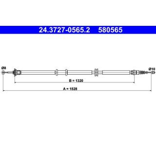 Trosas, stovėjimo stabdys ATE 24.3727-0565.2