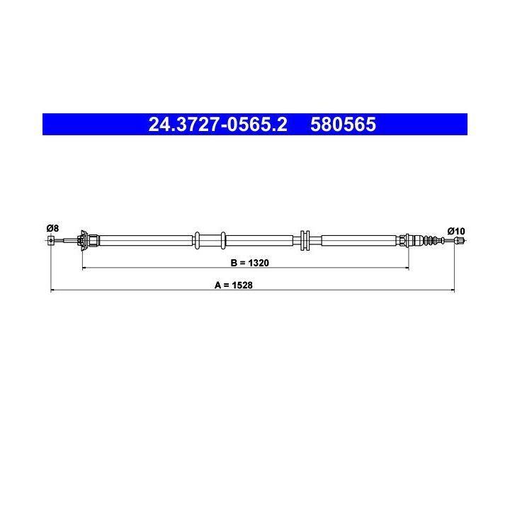 Trosas, stovėjimo stabdys ATE 24.3727-0565.2