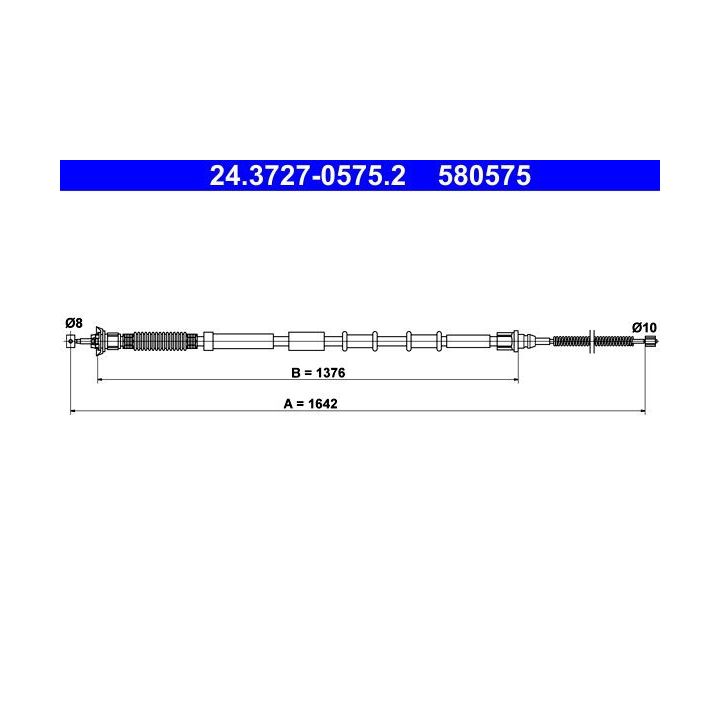 Trosas, stovėjimo stabdys ATE 24.3727-0575.2