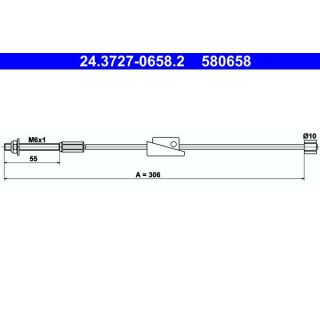 Trosas, stovėjimo stabdys ATE 24.3727-0658.2