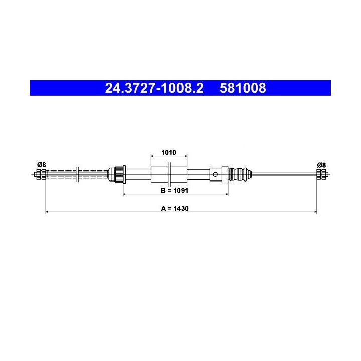 Trosas, stovėjimo stabdys ATE 24.3727-1008.2