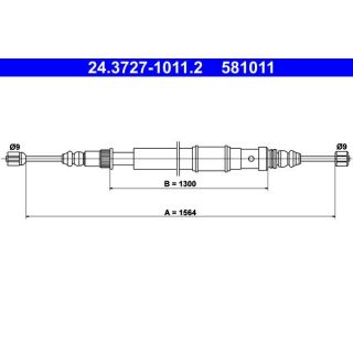 Trosas, stovėjimo stabdys ATE 24.3727-1011.2
