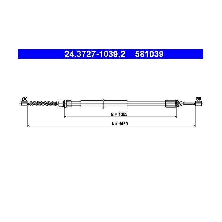 Trosas, stovėjimo stabdys ATE 24.3727-1039.2