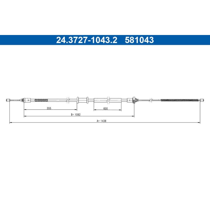 Trosas, stovėjimo stabdys ATE 24.3727-1043.2
