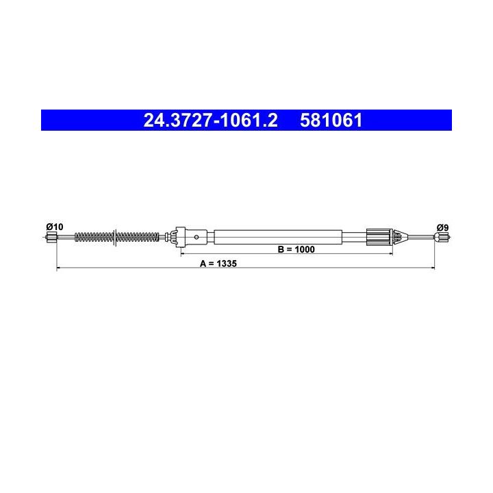 Trosas, stovėjimo stabdys ATE 24.3727-1061.2