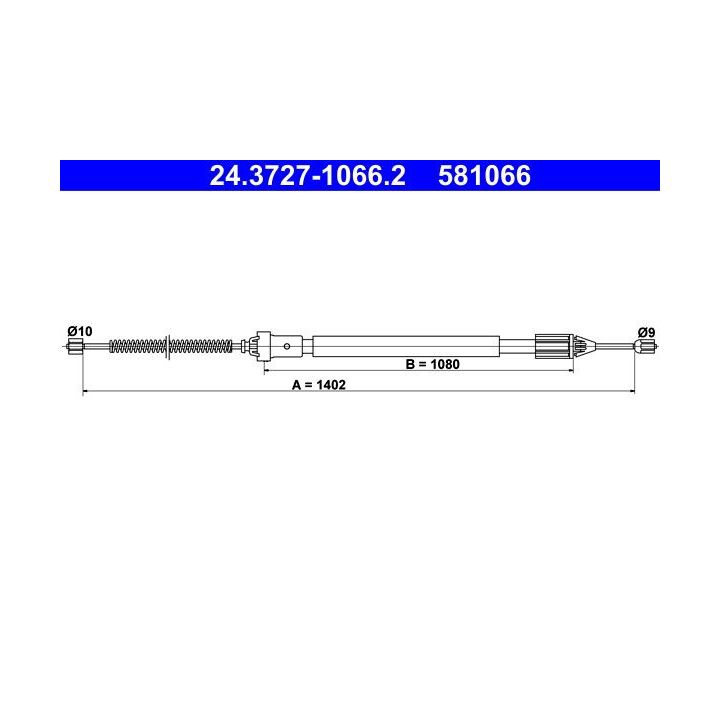 Trosas, stovėjimo stabdys ATE 24.3727-1066.2