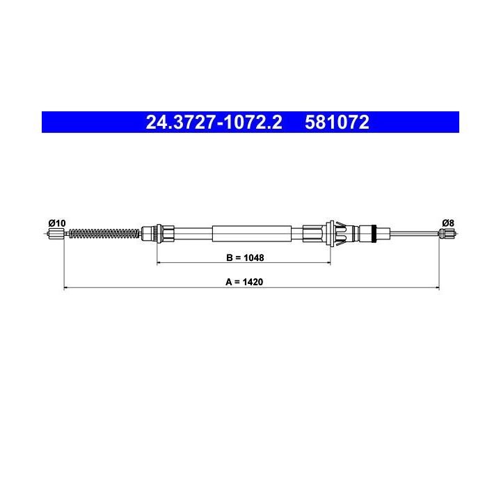 Trosas, stovėjimo stabdys ATE 24.3727-1072.2