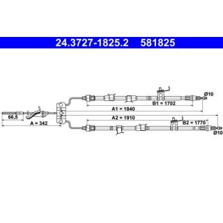 Trosas, stovėjimo stabdys ATE 24.3727-1825.2