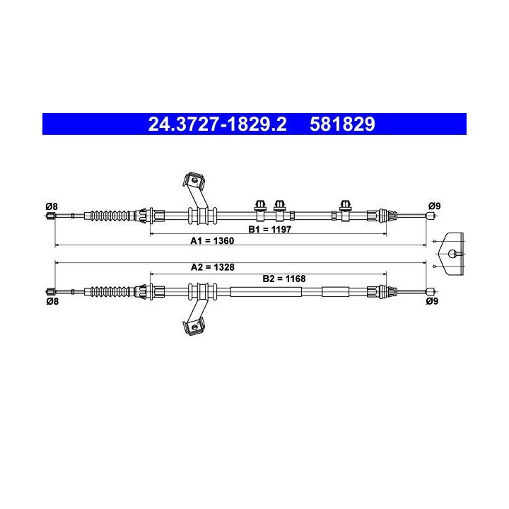 Trosas, stovėjimo stabdys ATE 24.3727-1829.2