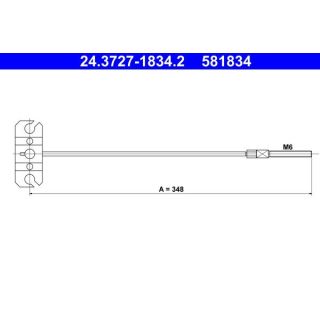 Trosas, stovėjimo stabdys ATE 24.3727-1834.2