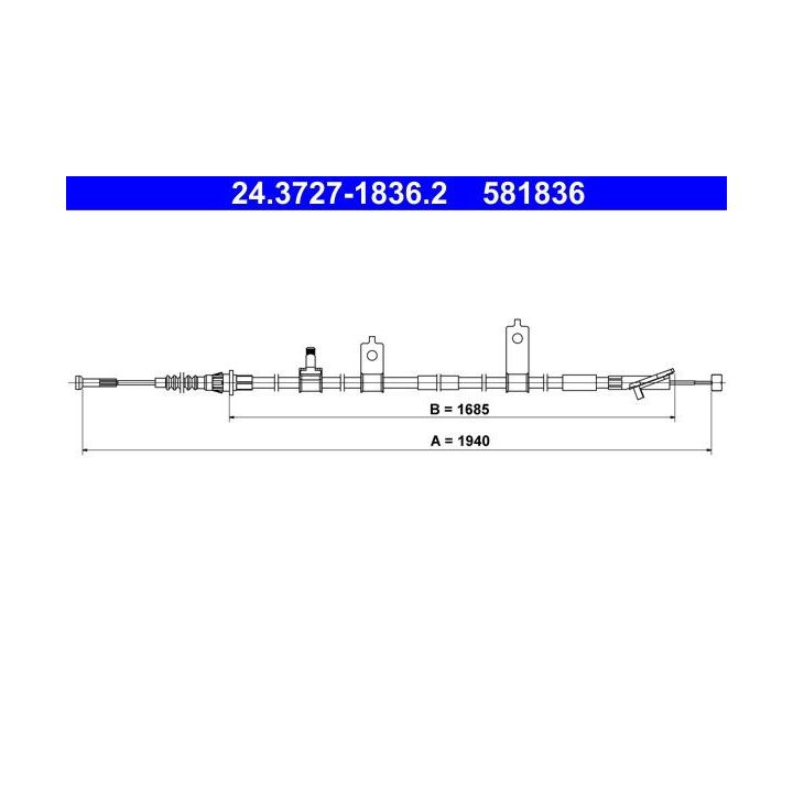Trosas, stovėjimo stabdys ATE 24.3727-1836.2