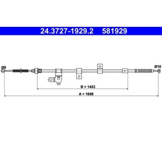 Trosas, stovėjimo stabdys ATE 24.3727-1929.2