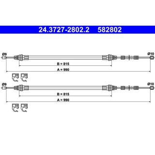 Trosas, stovėjimo stabdys ATE 24.3727-2802.2